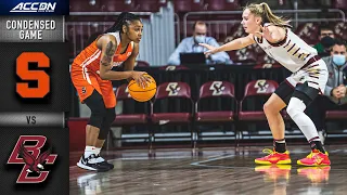 Syracuse vs. Boston College Condensed Game | 2021-22 ACC Women’s Basketball