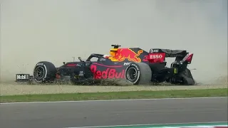 Max Verstappen Suffers a Tire Blowout | F1 Emilia Romagna GP #imolaGP