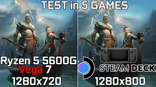 Ryzen 5 5600G vs Steam Deck - Test in 5 Games