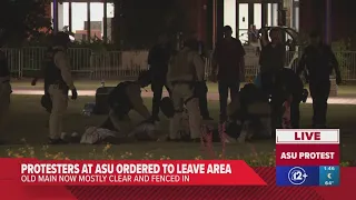 Police break up final group of protesters at Arizona State University