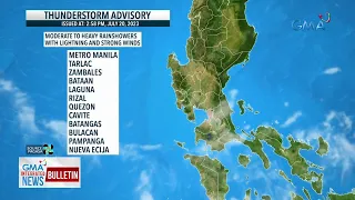 Thunderstorm Advisory as of 2:58PM, July 20, 2023 | GMA Integrated News Bulletin