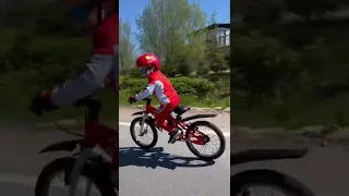 Велосипед ONRO 16 и сын 4 года