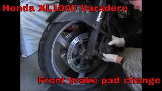 Honda XL1000 Varadero - Front brake pad change