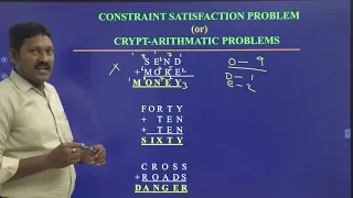 Crypt Arithmetic Problems (or) Constraint Satisfaction Problems