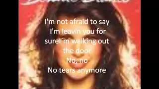 bonnie bianco, no tears anymore with lyrics