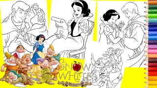 Coloring Princess Snow White & Prince Charming -  Disney Coloring Pages for kids