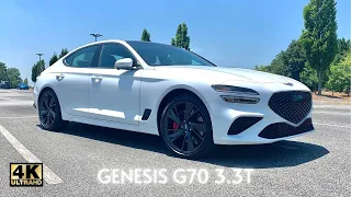 2023 Genesis G70 3.3T V6 AWD POV Test Drive + Interior/Exterior Review (ASMR)