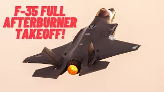 F-35 Full Afterburner Takeoff!  Shot with Sony A7R IV with 100-400mm and 1.4x TC