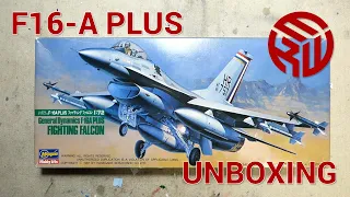 Hasegawa 1/72 Scale F-16A Plus unboxing (1987)