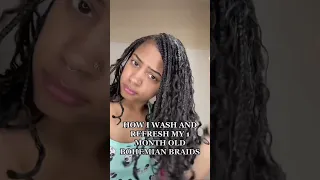 HOW I WASH & REFRESH MY KNOTLESS BRAIDS | Brittney Monet