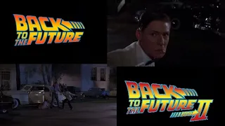 Back to the Future I and II scenes matched up