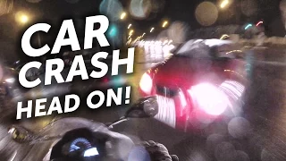 Car crash - head on collision with my motorbike