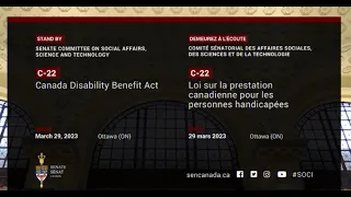 Bill #C22 - Testimony of the Quebec Intellectual Disability Society in front of the Senate