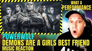 Powerwolf " DEMONS ARE A GIRLS BEST FRIEND (live) " What a PRODUCTION!  [ Reaction ] | UK REACTOR |