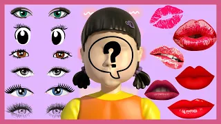 Squid Game fun play 💖 Please complete the face of "Squid Game Doll"