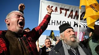 Farmers in Greece dump apples and chestnuts in Europe's latest agriculture protest