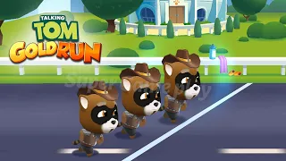 Talking Tom Gold Run | Cowboy Raccoon Run Catch Robber