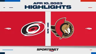 NHL Highlights | Hurricanes vs. Senators - April 10, 2023