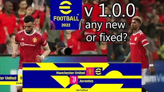 eFootball 2022 | Update 1.0.0 | Menu | Manchester United v Juventus | Full-match Gameplay (PC)