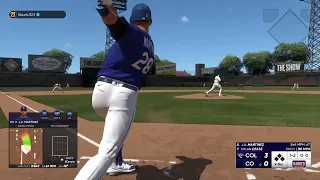 MLB the show 23: Ultra realistic style announcers talking about JD Martinez