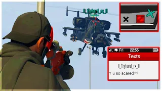 Hunter Griefer Claims I Got No "Gun Game" But Gets HUMILIATED on GTA 5 Online (Ragequit)