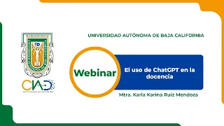 Webinar: El uso de ChatGPT en la docencia