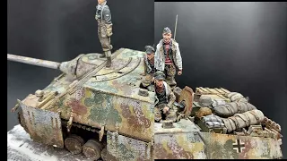 DIORAMA - Panzer 4 long (dragon) & Stalingrad figures