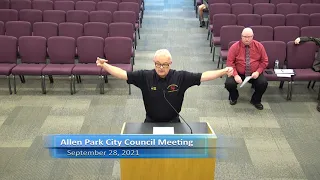 Allen Park City Council Meeting 09282021