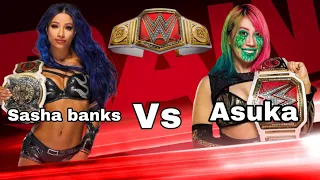 Wwe 2k20 Asuka vs Sasha banks raw women’s championship prediction