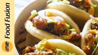 Honey BBQ Chicken Bao buns Recipe from scratch - Food Fusion