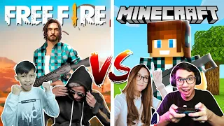 NGAJARIN KAKA KAKA MINECRAFT MAIN FREE FIRE! LANGSUNG NGAJAK DUO VS DUO WKWK!