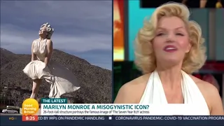 SuZie kennedy on Good Morning Britain May 26th 2021 discussing the marilyn statue and misogyny