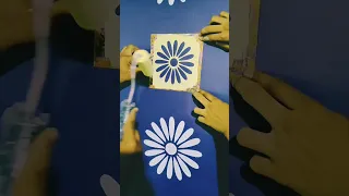 amazing sunflower stencil design wall painting ideas #short #shortvideo #shorts #wallpainting