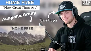 Bass Singer FIRST-TIME REACTION & ANALYSIS - Home Free | How Great Thou Art