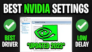 BEST NVIDIA Control Panel Settings For GAMING! (UPDATED 2023)