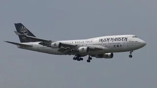 4K | Amazing IRON MAIDEN Boeing 747 "Ed Force One" landing at Berlin SXF