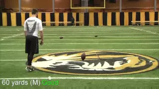 Andrew Baggett- Mizzou Kicker Pro Day Highlights 2016