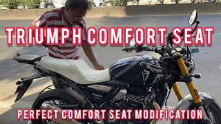TRIUMPH Speed 400 Comfortable seat modification . Bucket seat for TRIUMPH @pawarseatcovers