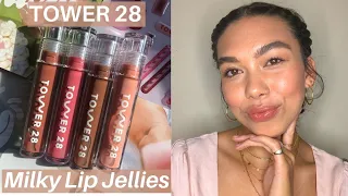 NEW TOWER 28 MILKY LIP JELLIES | Review & Lip Swatches of All New Shades