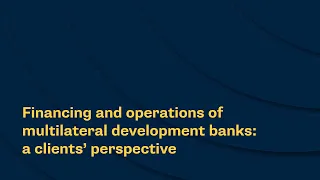 Financing and operations of multilateral development banks: a clients' perspective