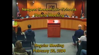 School Board Meeting:  February 20, 2024