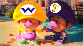 Mario & Luigi but Wario and Waluigi as Babies Images from The Super Mario Bros. Movie