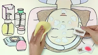 Cleansing the sleepy friend's face (Stop motion) :: selfacoustic