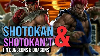 How to Play Ryu and Akuma in Dungeons & Dragons (Street Fighter Builds for D&D 5e)