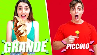 MANGIAMO SOLO CIBO GIGANTE VS CIBO PICCOLO CHALLENGE !! *24 ORE*