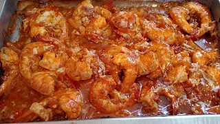 Chessy Baked Shrimps ala Dina Bonnevie