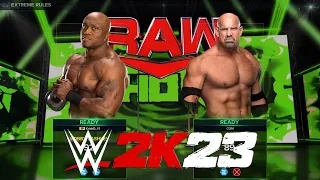 One on One Bobby Lashley vs Goldberg WWE 2K23 PS5 Gameplay - No Commentary