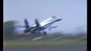 Russian Test Pilots Su27 Flanker - Biggin Hill Air Fair - 21 June 1992