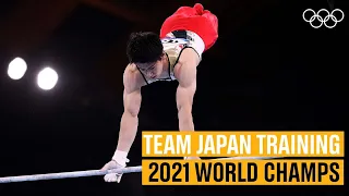 Olympic champs 🇯🇵 Hashimoto Daiki and Uchimura Kohei 🇯🇵 practice at Worlds 2021!