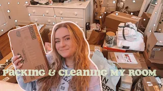 DECLUTTERING & CLEANING MY ENTIRE ROOM 2022 | PACKING MY ROOM TO MOVE INTO MY FIRST APARTMENT *pt 1*